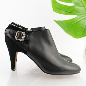 Vince Camuto Womens Vayda‎ Boots Size 8 Black Leather High Heel Elegant Booties